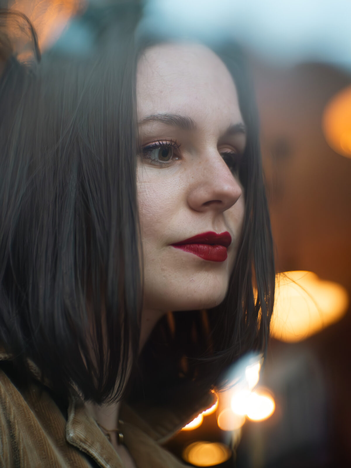 Portrait, golden hour close-up
