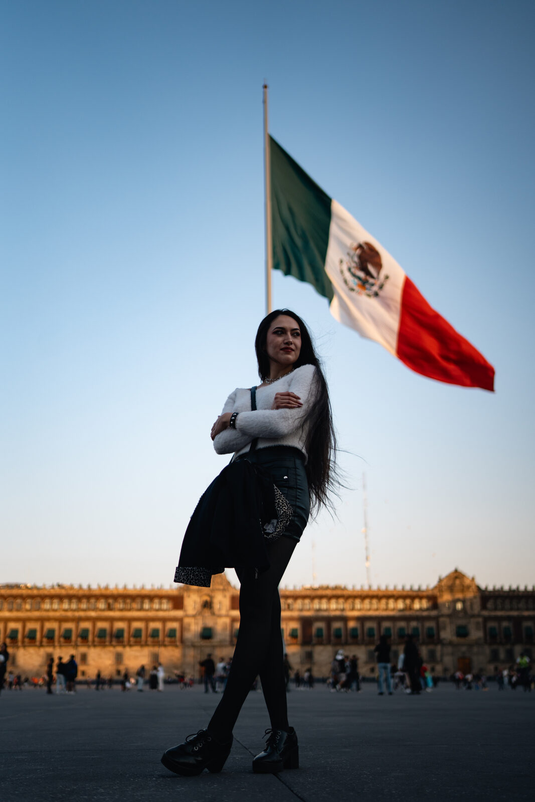 Mexico City, Zocalo flag
