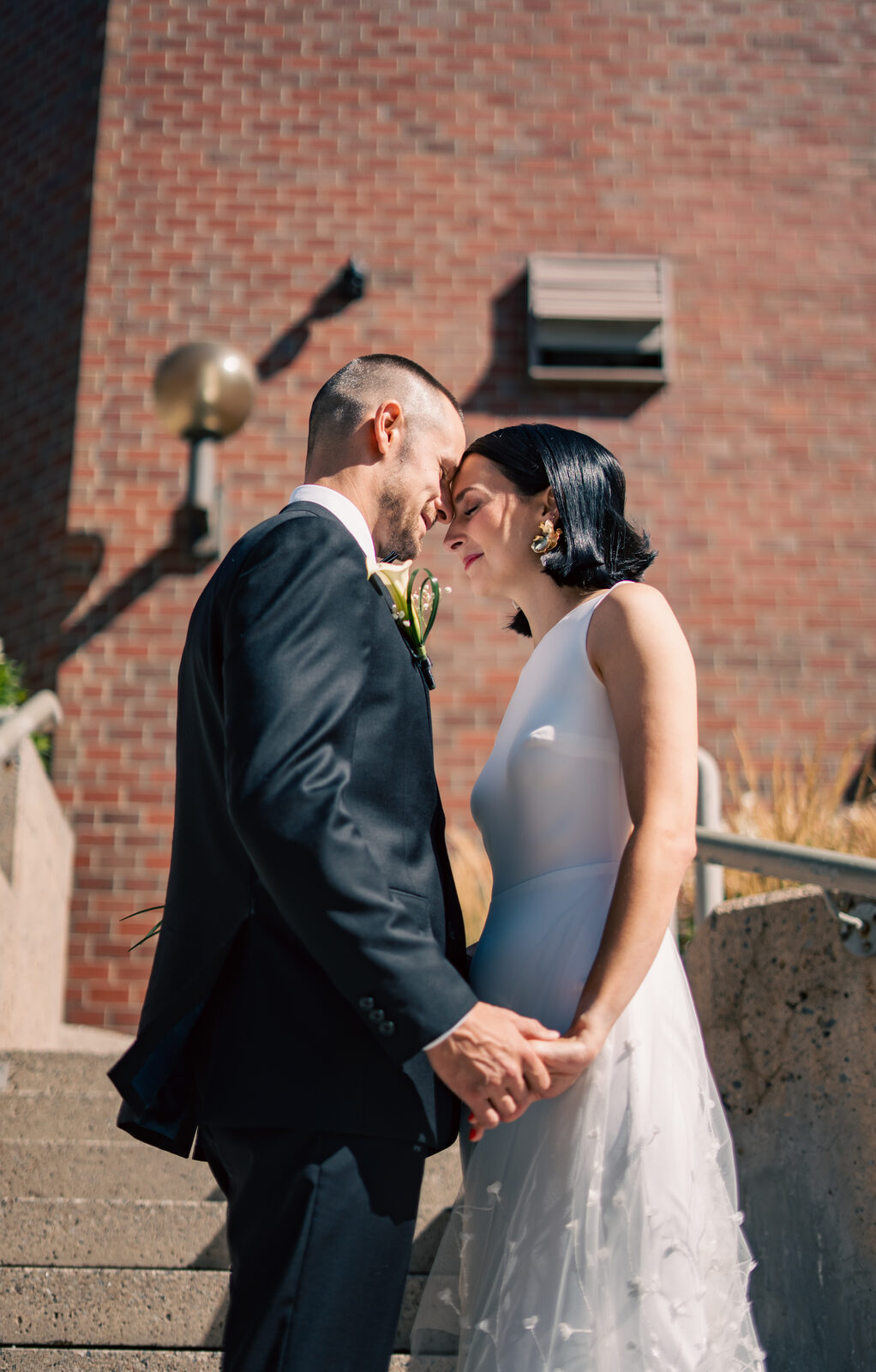 Wedding, forehead touch